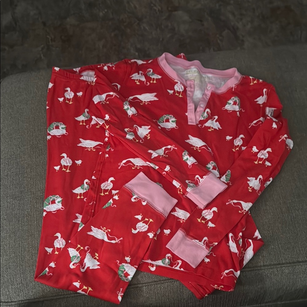 The Beaufort Bonnet Company Red Geese Kids Pajamas